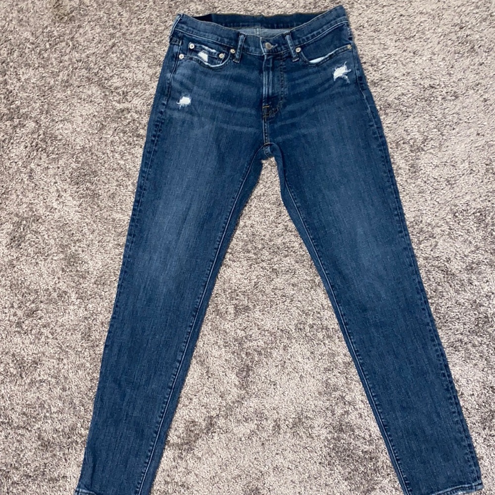 Abercrombie & Fitch men’s distressed jeans.